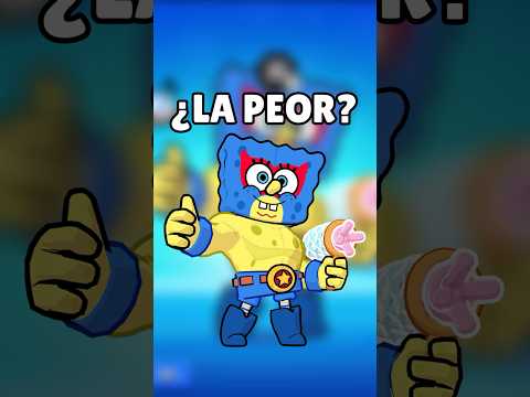 CUAL es la MEJOR SKIN de BOB ESPONJA X BRAWL STARS🧽 #shorts