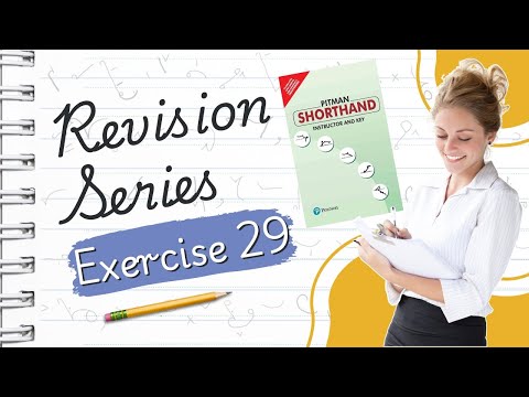 Pitman English Shorthand : Exercise -29 "REVISION SERIES" avoid common shorthand mistakes with ease!