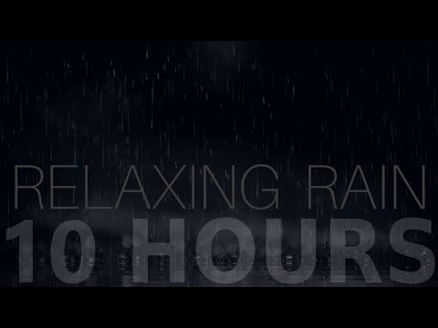 10 Hours | Calming Rain | Dark Background for Sleep and Relaxation