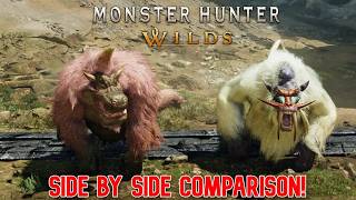 MH Wilds Monsters side by side comparison