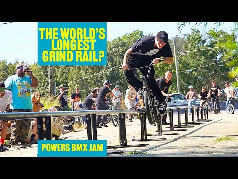 Is this the world's longest grind rail? - POWERS BMX JAM