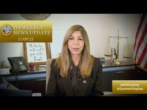 DA Weekly News Update with DA Summer Stephan 11-09-23