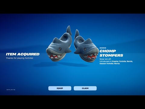 Buying the Chomp Stompers kicks in Fortnite