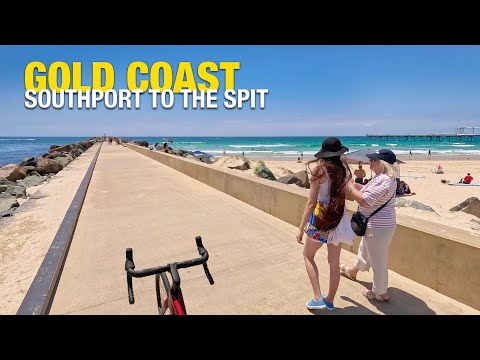 Gold Coast Bike Ride - Southport to The Spit Loop in 4K UHD - Virtual Treadmill Australia