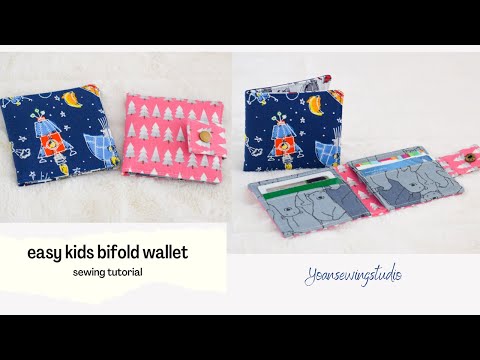 quick and easy bifold wallet perfect for kids - sewing tutorial