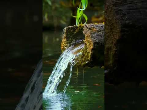 BAMBOO WATER FOUNTAIN |  Zen On | White Noise #sleep #relax #heavyrainandthundersoundsforsleeping