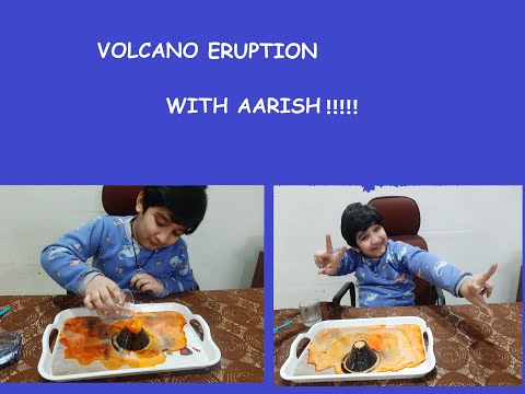 Volcano eruption with Aarish Babbar | DIY for kids