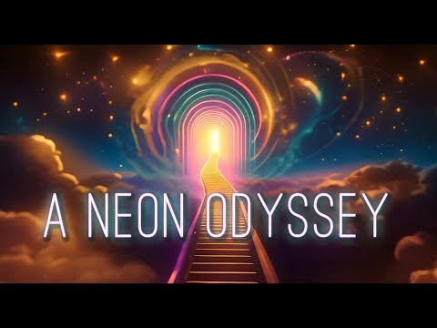 Heaven's Stairway: A Neon Odyssey | Music by Jeremy Blake | 4K AA-vfx