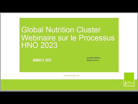 Webinaire sur le processus d’Aperçu des besoins humanitaires HNO 2023