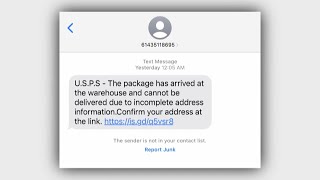 USPS warns of "smishing" text scam