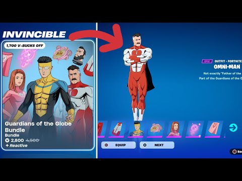 Buying the Guardians of the Globe Bundle in Fortnite! (Invincible)