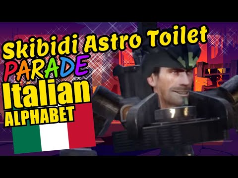 Skibidi Astro Toilet Teaching the Italian Alphabet Letters Educational Language Video for Kids