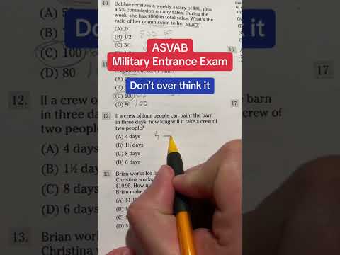 ASVAB Arithmetic Reasoning answers walkthrough 12