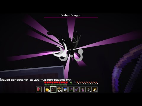 Minecraft | Killing the Ender Dragon for the first time