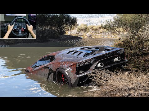 Rebuilding Lamborghini Aventador SVJ Forza Horizon 5 Logitech G29 Stering Wheel Gameplay