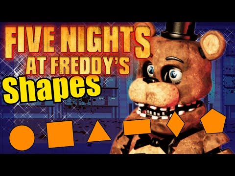 Five Nights at Freddys FNAF Teaching Basic Shapes in English Educational Video for Kids