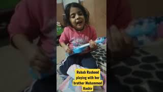 RUBAB RASHEED'S ADORABLE VIDEO CLIP WITH HER BROTHER MUHAMMAD HASHIR| CHILDSTAR |MEMORIES