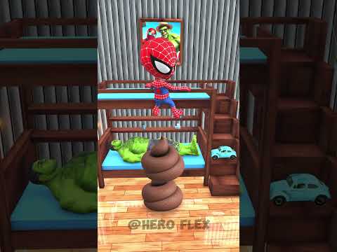 Lil Spidey Can't Sleep Peacefully 😂 #funnyanimation #blenderanimation