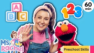 Ms Rachel & Elmo Get Ready For School - ABC Song, Numbers, Colors - Toddler & Preschool Learning