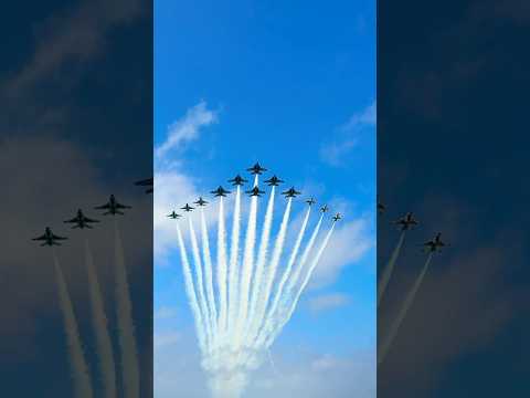 Blue Angels + Thunderbirds Super Delta over Pensacola Beach! #shorts