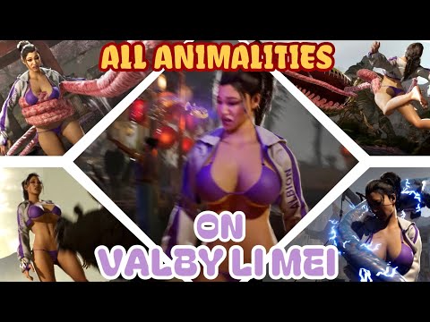 All Animalities Performed on Valby Vacation Li Mei - Mortal Kombat 1