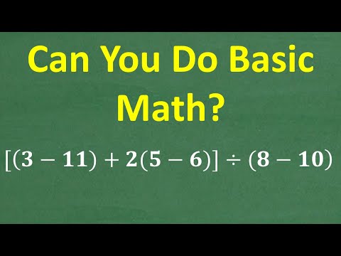 [(3-11) + 2(5-6)] ÷ (8-10) | This BASIC Math Problem Baffles A LOT of PEOPLE! Can You Solve?