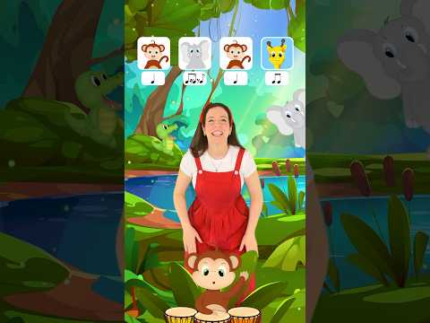 Rhythm clap along for kids/beginners 🐵 #rhythm #challenge #kids #music #learn #game