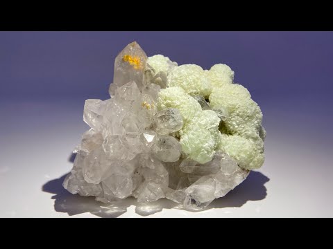 Prehnite and Quartz, Rocks and Minerals from China