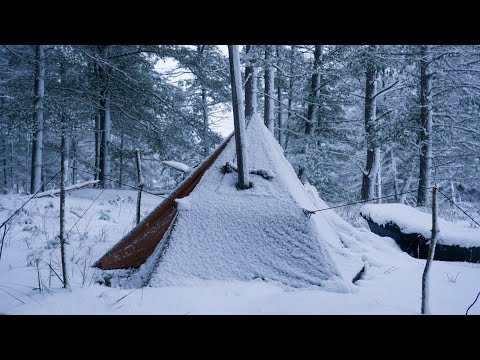 3 Days Stove Hut Camping in Heavy Snowfall