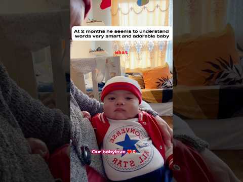 At 2 months he seems to understand words very cute and adorable baby #cutebaby #adorablebaby