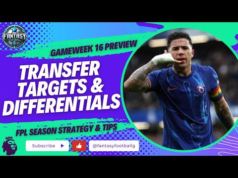 FPL GW16 Transfer Targets | FPL Differential Picks | Fantasy Premier League Tips 2024/25