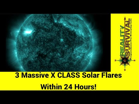 3 Massive X Class Solar Flares in 24 hours! Never Seen Before!