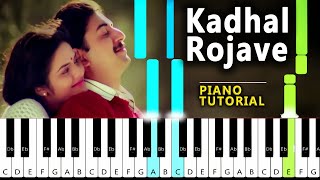 Kadhal Rojave Piano Tutorial With Chord  | Blacktunes Piano