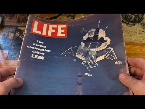 old 1969 LIFE magazine: Apollo 11 LEM, retro ads, chatGPT (GPT-4) | ASMR ramble