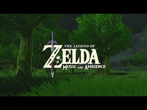 relaxing video game Zelda Music mix w/ rain sounds ambience