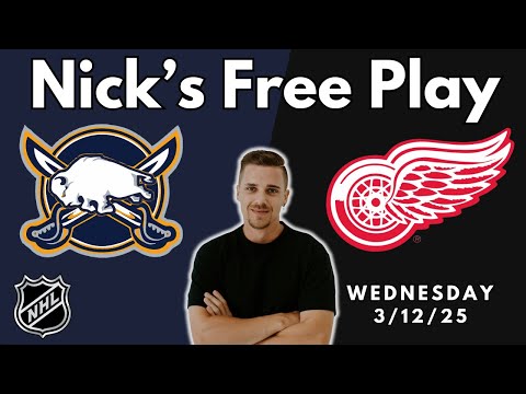 Sabres vs Red Wings - NHL Pick for Wednesday 3/12/25 | DocSports #nhlpicks #nhl