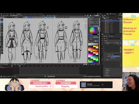 Making a 2D Animation in Blender Grease Pencil // Fighter - Jack Stauber