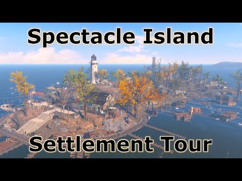 Fallout 4 Spectacle Island Settlement Tour | My Biggest Settlement | Massive Detailed Build