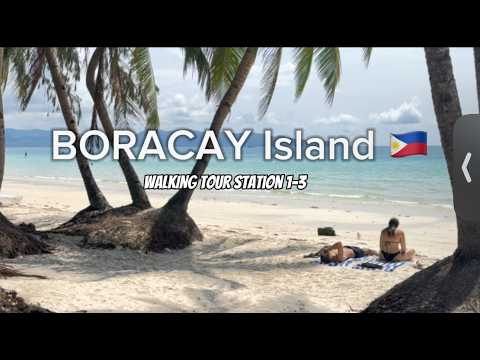 LOOK ! WHITE SAND BORACAY ISLAND🇵🇭 ( STATION 1-3) #boracayisland #itsmorefuninthephilippines #beach