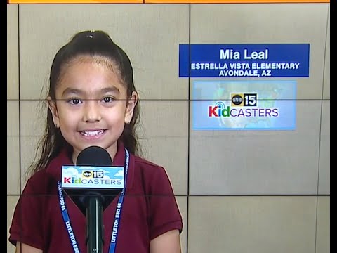 Kidcaster Mia gives your Thursday morning forecast from Estrella Vista Elementary School