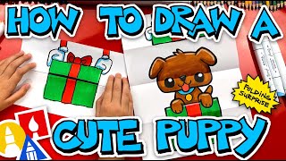 How To Draw A Puppy Present Folding Surprise