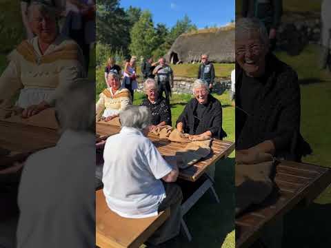 Wool Waulking - Highland Folk Museum Scotland - Outlander day