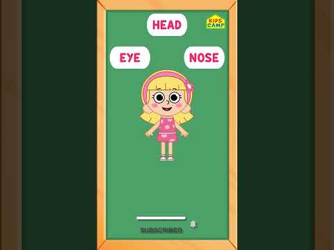 👀👃🏻 Learn Body Parts Name With Elly #bodyparts #learn #shorts