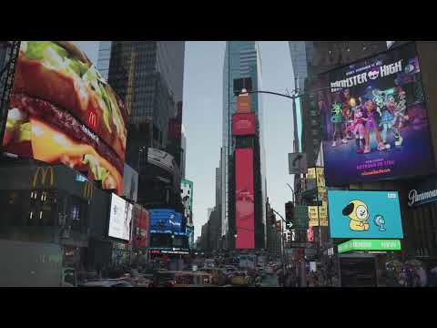 🏙️ Times Square! A New York Icon Unveiled! 🪩 #TimesSquare #NYCLandmark #FamousLandmarks 🎆