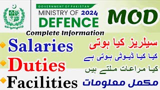 Ministry of defence Salaries, Facilities & Duties. | MOD Salary | MOD Duties | MOD Facilities