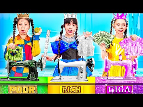 Rich Vs Poor Vs Giga Rich Girls At Dress Up Contest! Who Wins Beauty Pageant?