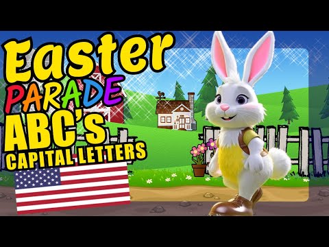 Easter Bunny Teaching the ABC's in Capital Letters Alphabet English Video for Kids