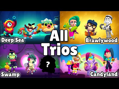 EVERY UPDATED TRIO IN BRAWL STARS | #Paintbrawl Update🎨