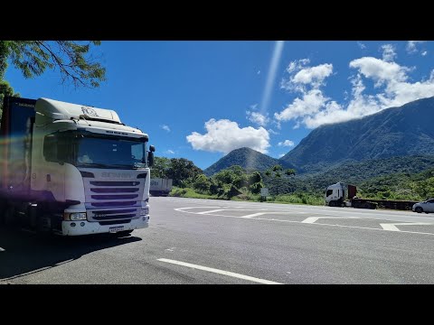 DESCENDO SERRA DE SCANIA CARREGADO. SERRA DE GARUVA + BATE PAPO.