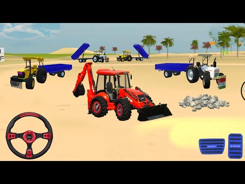 NEW / JCB / SAWARAJ //JOHNDEERE // TRAKTOR TROLLEY UNLOADING GAM PLAY #trending #viralvideo #gaming